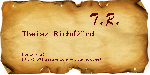 Theisz Richárd névjegykártya